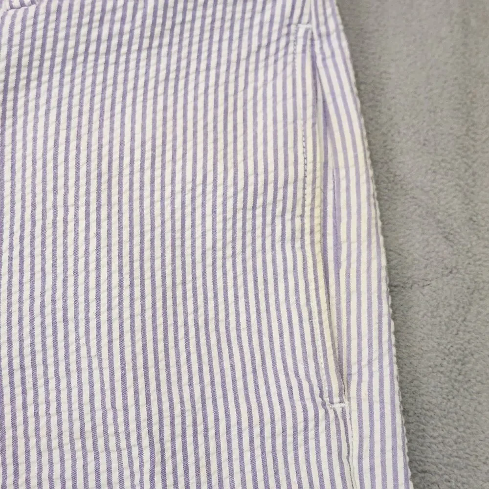 Vineyard Vines Seersucker Club Shorts Men's 34 Purple Striped Chino Preppy 9